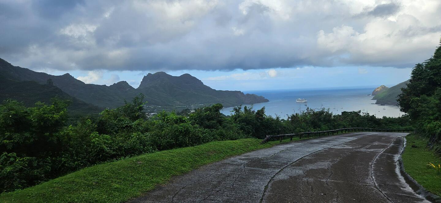The view as we climb up from the bay.
