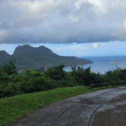 The view as we climb up from the bay.