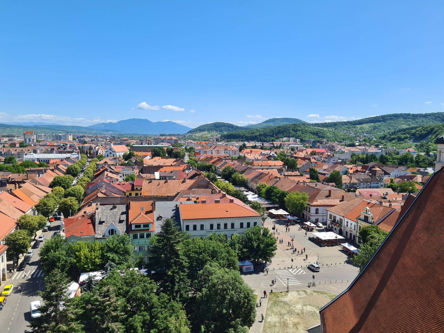 Blick vom Turm der evangelischen Kirche