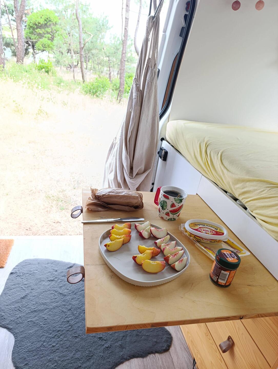 🥖 + 🍑 + ☕ = 🥰