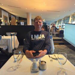At the Platinum Lounge dining room.