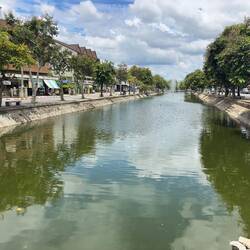 The eastern side of the moat.