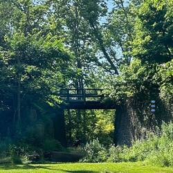 Remains of an old quarry tramline
