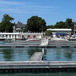 Our dock on Kelley's Island. Not full yet, but the crowd is coming!
