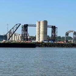 Because you can never have too many bridges. Two lifts and a draw on Cleveland's Cuyahoga River.