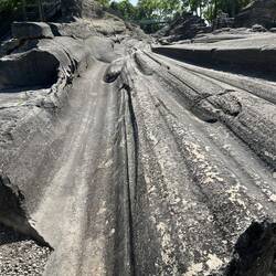 The glacier grooves we found on Kelley's Island when we circumnavigated it