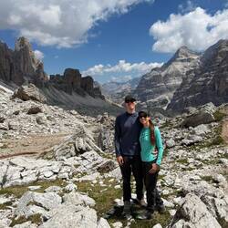 A basin we hiked to on the way down Mount Lagazuoi