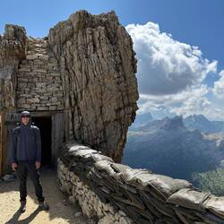 Military fortifications on Mount Lagazuoi - they carved right into stone!