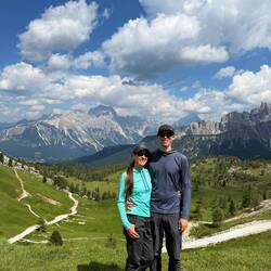 The plateau of Cinque Torri behind us