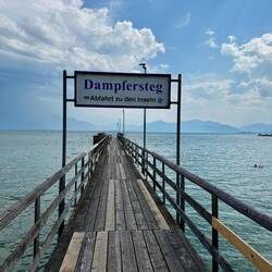der Schiffsanleger in Seebruck