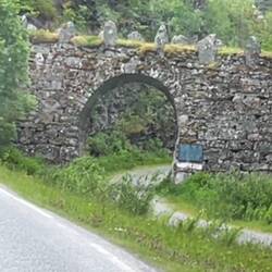 The old road and the old bridge