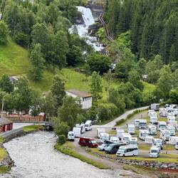 Campers at the bottom of the FALLS