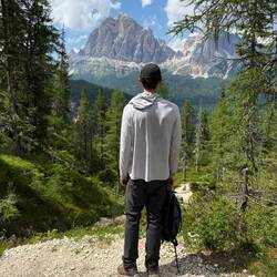 Chris pondering how much longer his knees will hold up under our intense hiking schedule