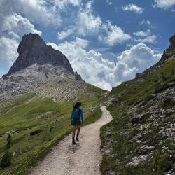 Heading around to the mountain's backside