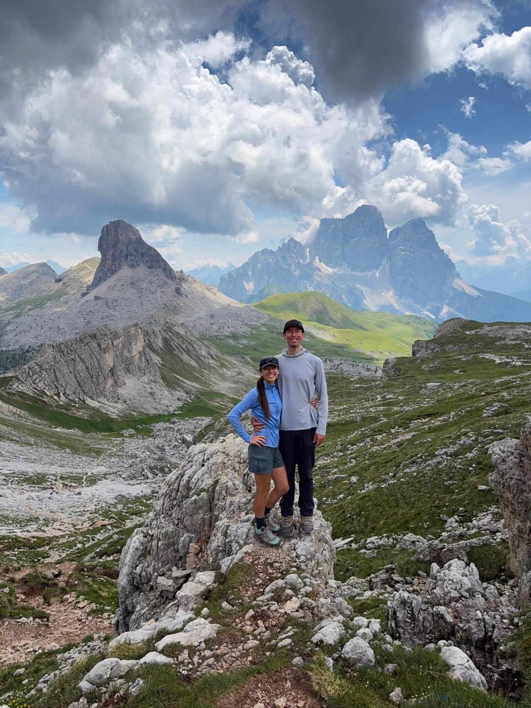 Us on the backside of Croda Da Lago