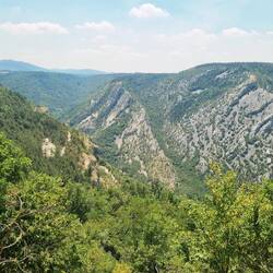 Blick von San Lorenzo auf das Naturreservat Val Rosandra