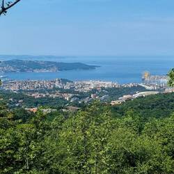 Na klar! Auch der Pausenort mit tollem Ausblick auf Triest!😂
