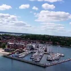 Blick auf Stadt und Bucht von "Eckernförde 360 TV"
