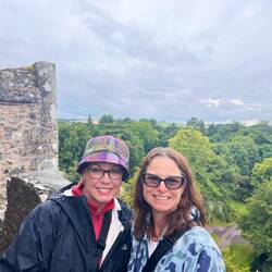 Beautiful views and beautiful weather at the top of the castle!