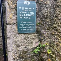 Why do you have to remove everything in your pockets before you kiss the Blarney Stone?