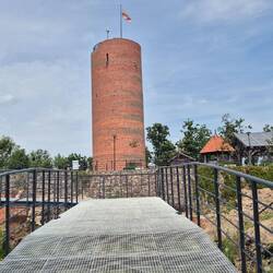 Klimek-Turm, restaurierter Turm, Bestandteil der Ordensburg (1260).