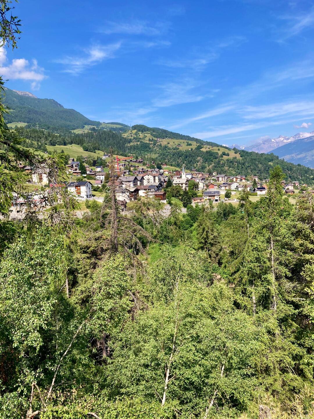 Blick zurück nach Unterbäch