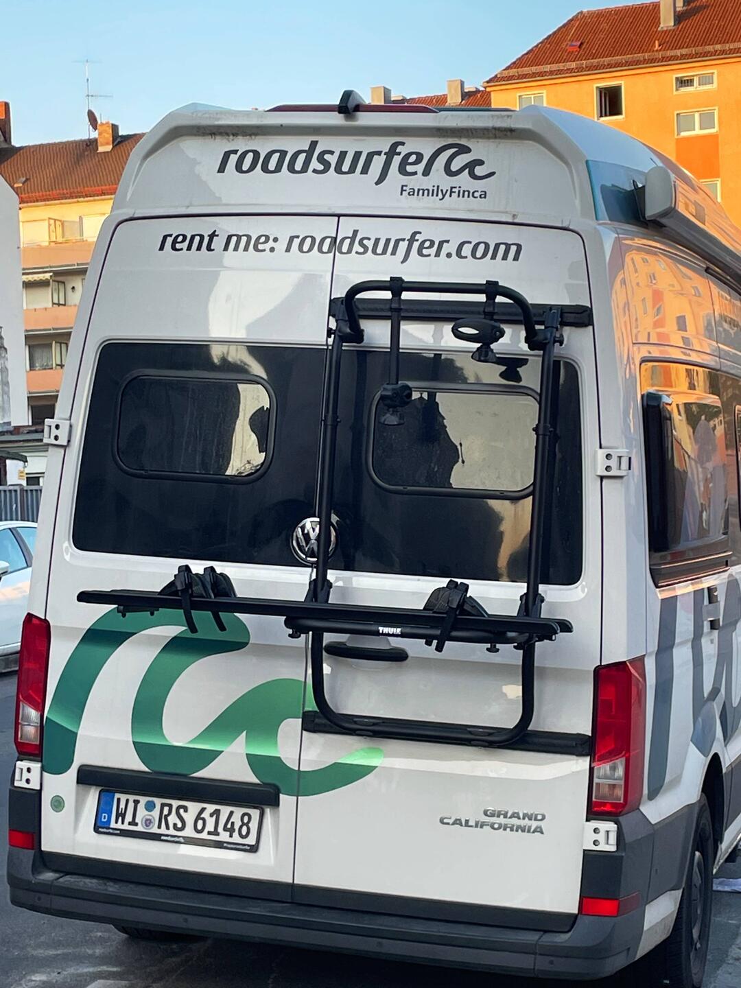 Der schön unverbogene neue Fahrradträger