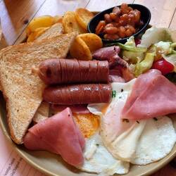 Stuart and Trev had English breakfast,