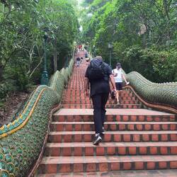The naga staircase at Wat Doi Suthep.