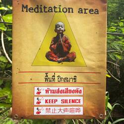 Signage at the start of the Monk's Trail.