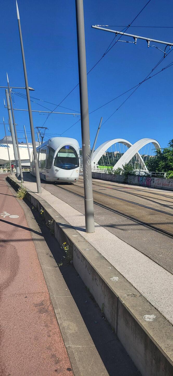 Straßenbahn in Lyon. Sehen die süß aus, sind aber nicht von Siemens