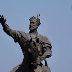 Amir Temur, Eroberer und Begründer des Timuridenreichs im 14. Jhd., Nationalheld