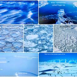 Different types of ice.