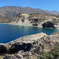 Ausblick zum Agios Pavlos Sandhills' beach