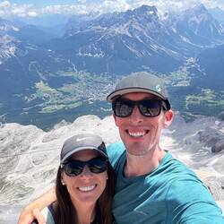 At the top of the Dolomite's third highest peak!