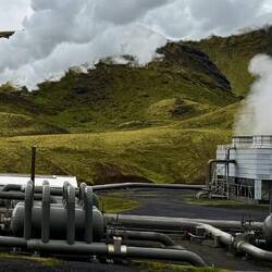At the geothermal plant