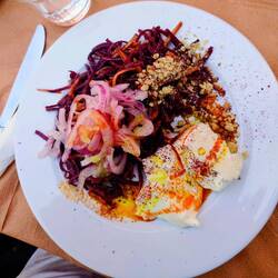 Beetroot salad with cheese