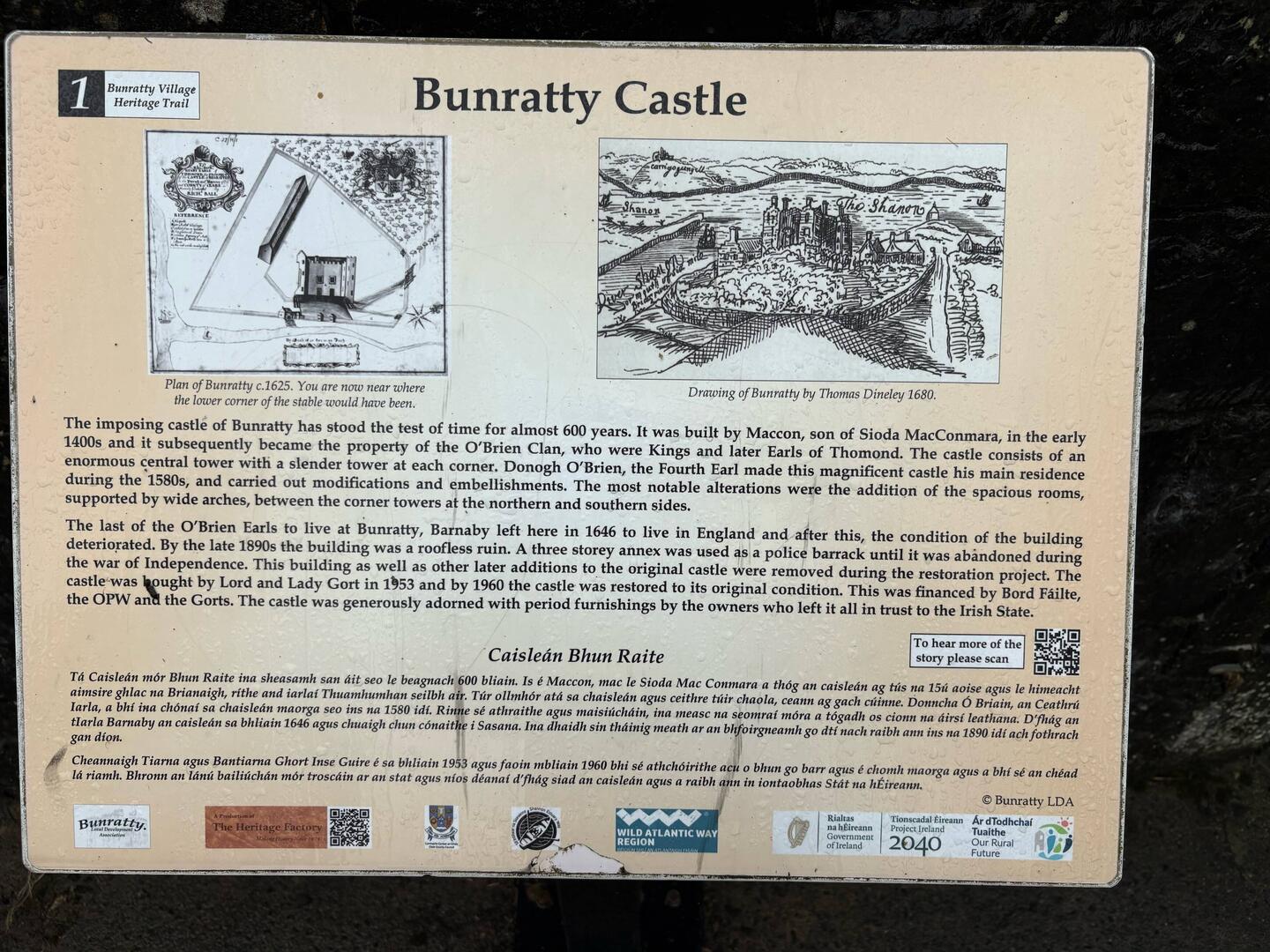 We visited Bunratty Castle for 2 mins in pouring rain