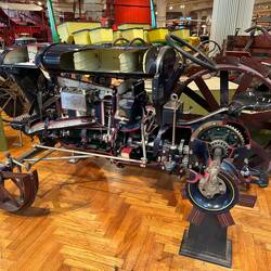 A quite exceptional sectioning job. A cutaway view of a 1926 Fordson tractor.