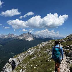 Hiking at the top of the world