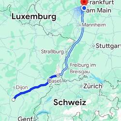 Heutige Strecke - 540km