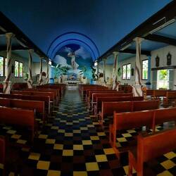 Interior of La Fortuna church.