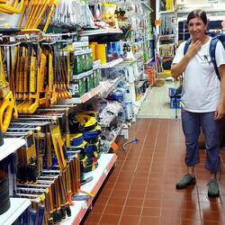 Bra section next to the tool section. Of course, Rahel was looking at the tools...:)