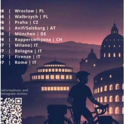 der Cembalist auf (Rad-) Tour