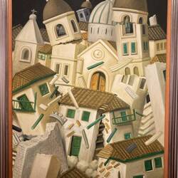 Botero qui peint un tremblement de terre