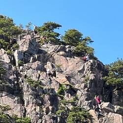 Der Beehive Trail von unten fotografiert.