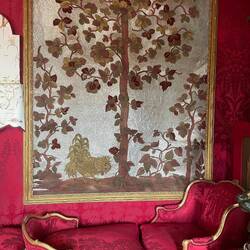 17th c.bead and embroidered tapestry