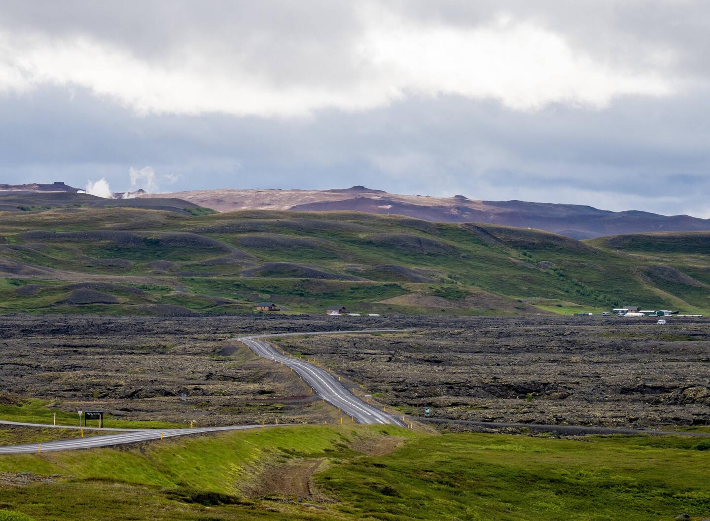 Landschaft im Kraftla Geothermie Gebiet