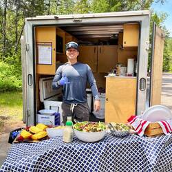 Cateringservice für eine Radtour