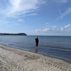Angekommen im Norden und Test des großen Kneippbeckens, der Ostsee 🥶 Dafür aber herrliches Wetter ☀